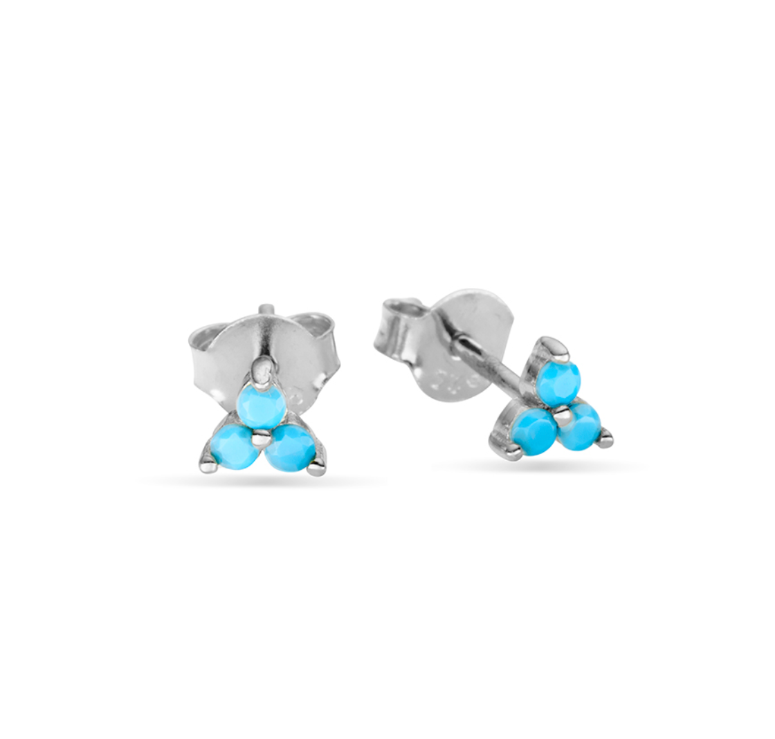 Tahlia Sterling Silver and Turquoise Studs
