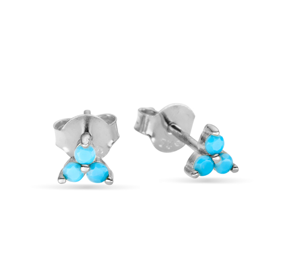 Tahlia Sterling Silver and Turquoise Studs