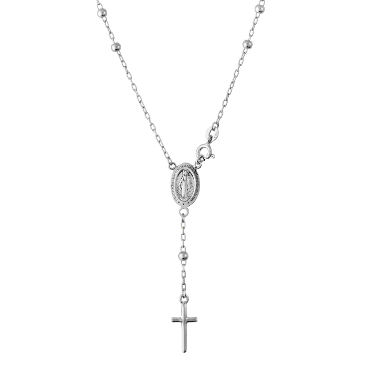 Odele Sterling Silver Thin Rosary Necklace