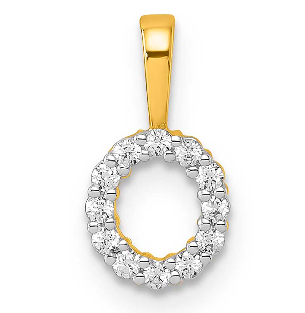 Ingrid Yellow Gold and Diamond Initial Pendants