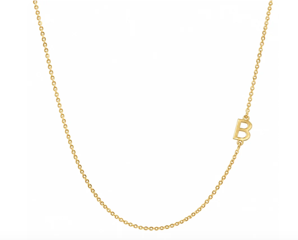 Antonia Solid Gold Initial Necklace 40-45cm