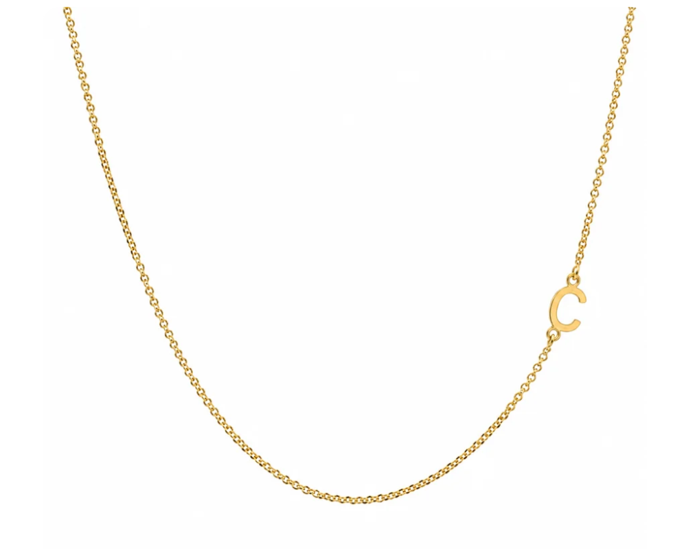 Antonia Solid Gold Initial Necklace 40-45cm