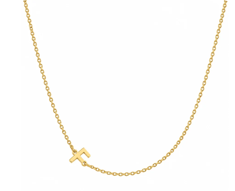 Antonia Solid Gold Initial Necklace 40-45cm