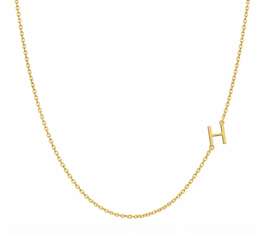 Antonia Solid Gold Initial Necklace 40-45cm