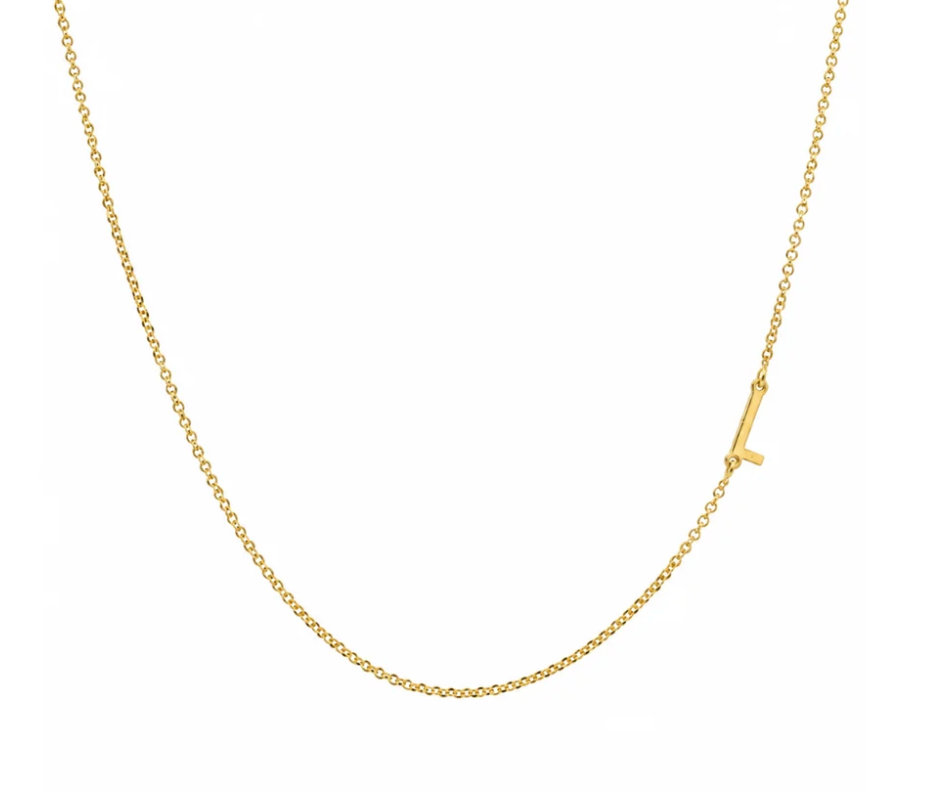 Antonia Solid Gold Initial Necklace 40-45cm