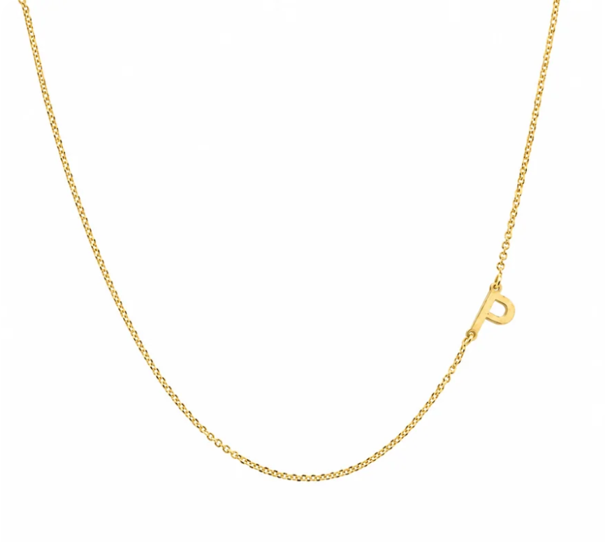 Antonia Solid Gold Initial Necklace 40-45cm