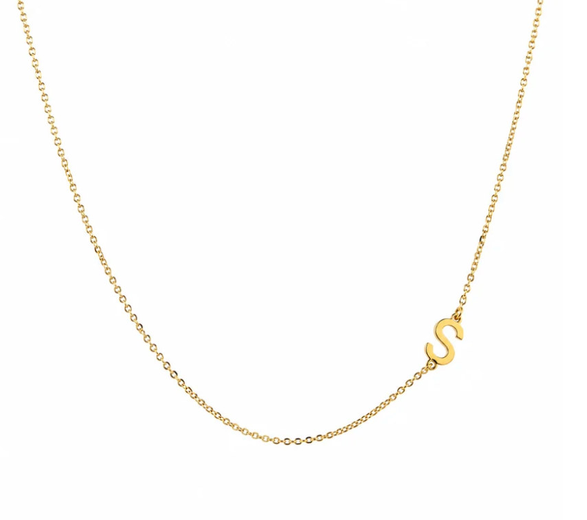 Antonia Solid Gold Initial Necklace 40-45cm