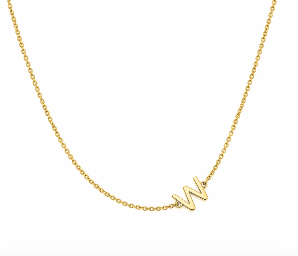Antonia Solid Gold Initial Necklace 40-45cm