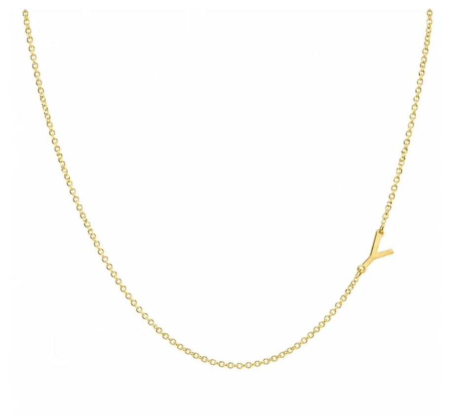 Antonia Solid Gold Initial Necklace 40-45cm