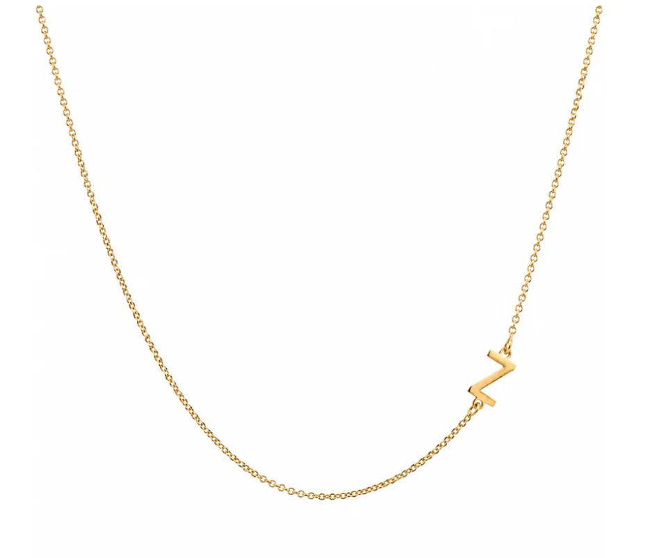 Antonia Solid Gold Initial Necklace 40-45cm