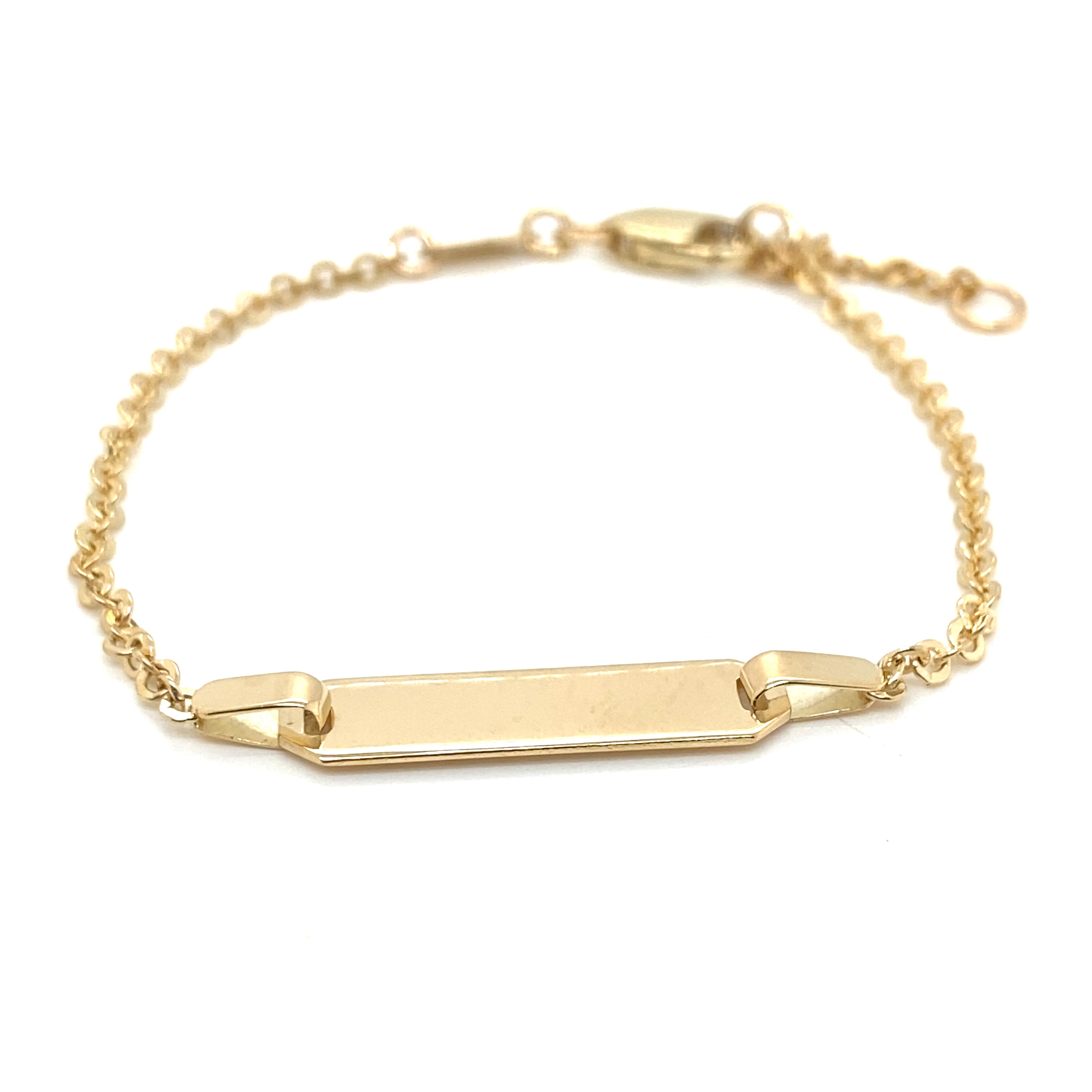 Aura Solid Gold ID Child's Bracelet - Caesar Loves Ava
