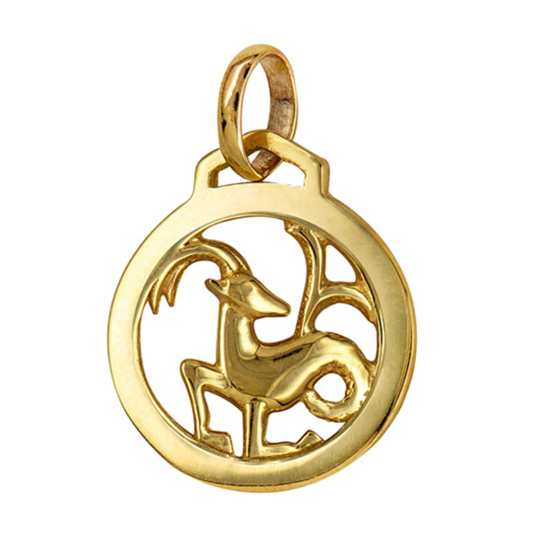 Round Cut Out Zodiac Pendants - Sterling Silver and Solid Gold - Caesar Loves Ava