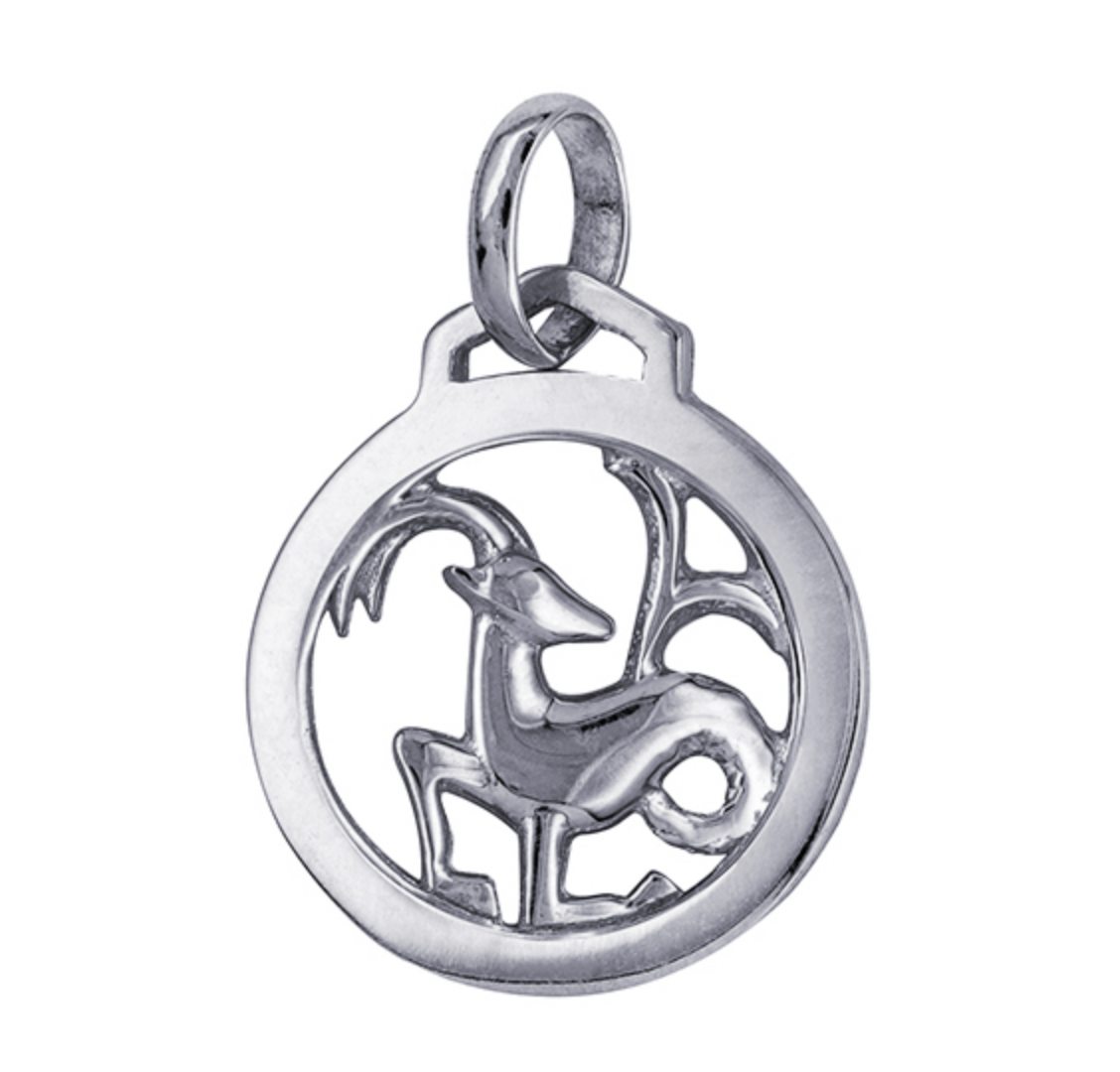 Round Cut Out Zodiac Pendants - Sterling Silver and Solid Gold - Caesar Loves Ava