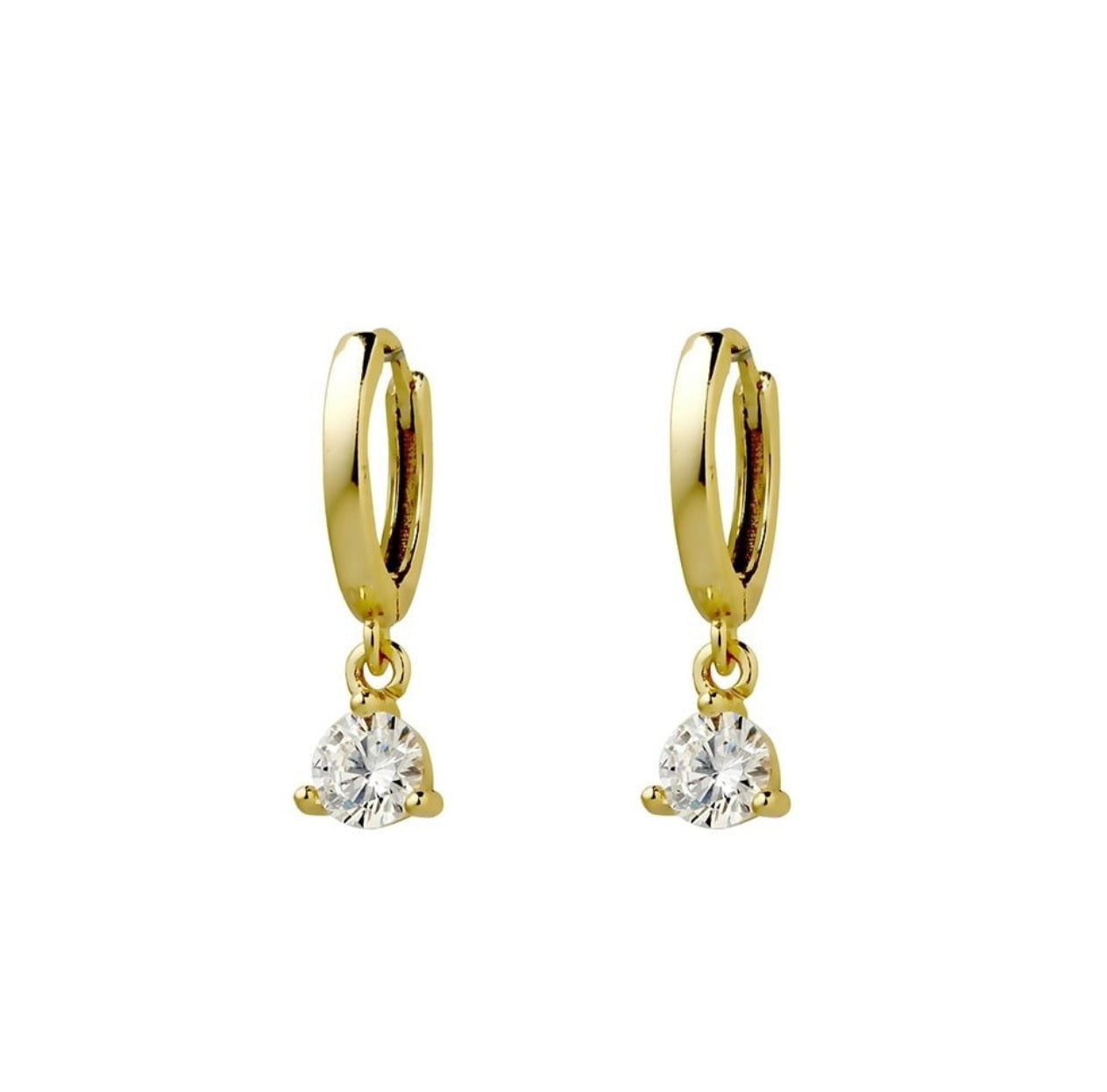 Malina Gold Plated Silver Sparkling Hoop Earrings - Caesar Loves Ava