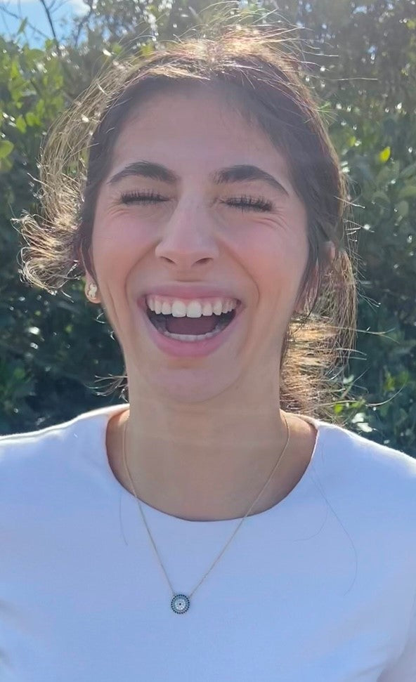 Eve Sterling Silver and Gold Plated Silver Brilliant Evil Eye Necklace