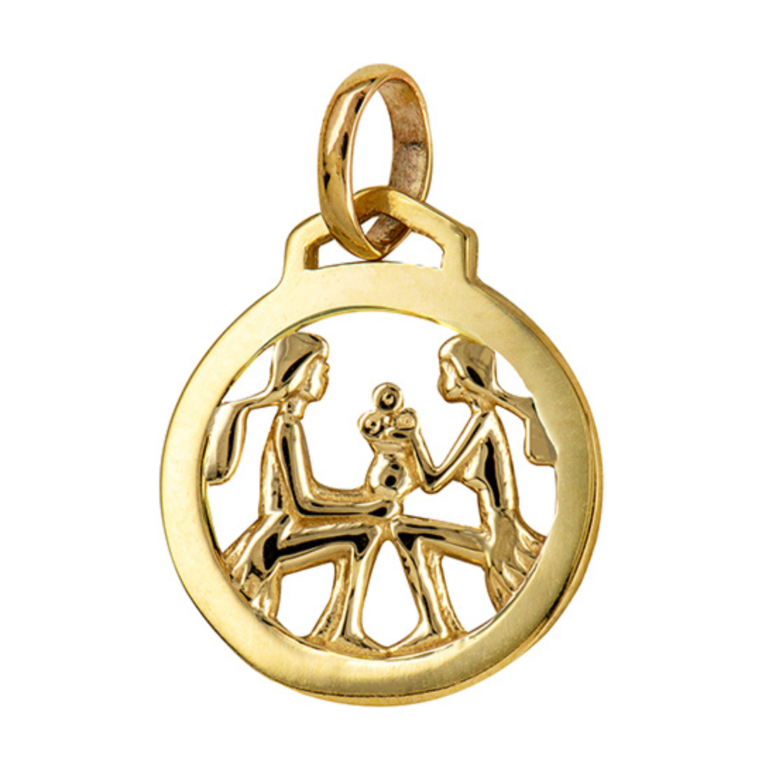 Round Cut Out Zodiac Pendants - Sterling Silver and Solid Gold - Caesar Loves Ava