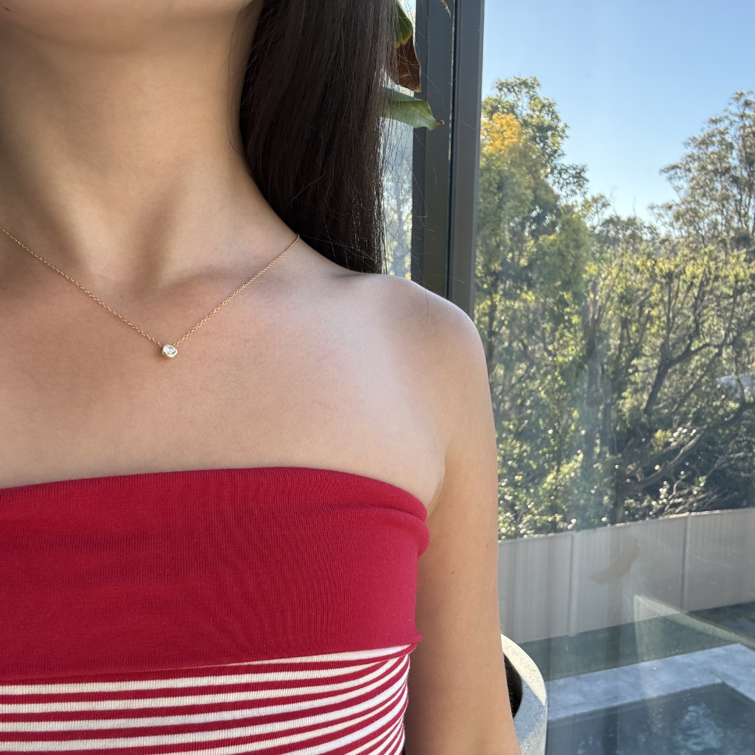 Kiki Dazzling Bezel Set Pendant Necklace