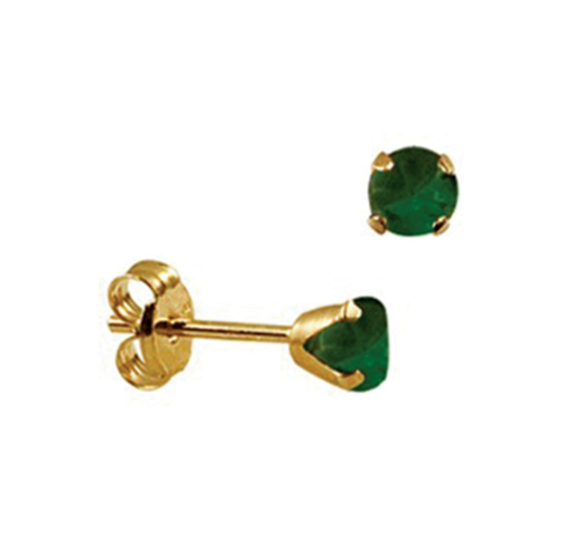 4mm Solid Yellow Gold Birthstone Studs - Caesar Loves Ava
