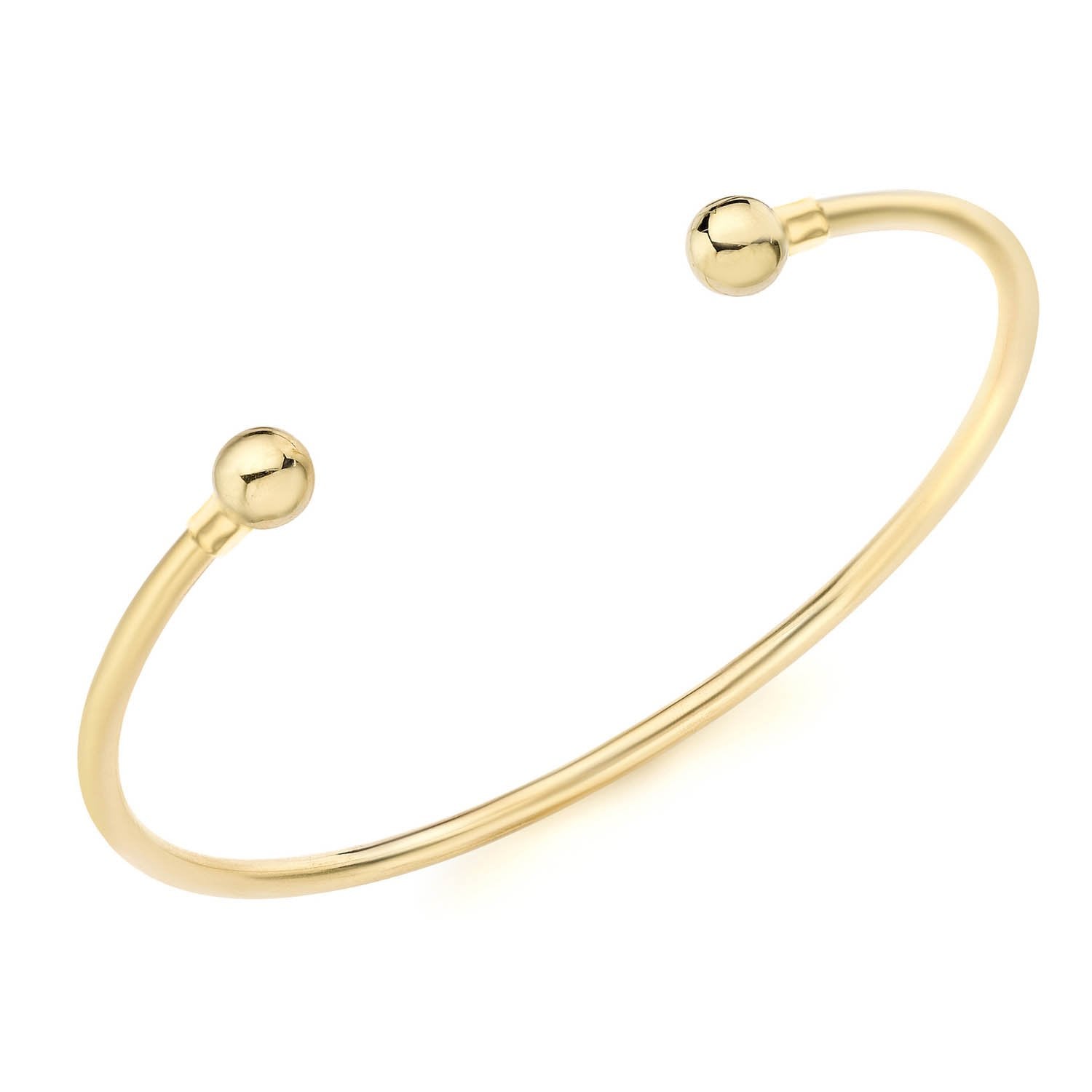 Marielle Solid Gold Torque Bangle - Caesar Loves Ava