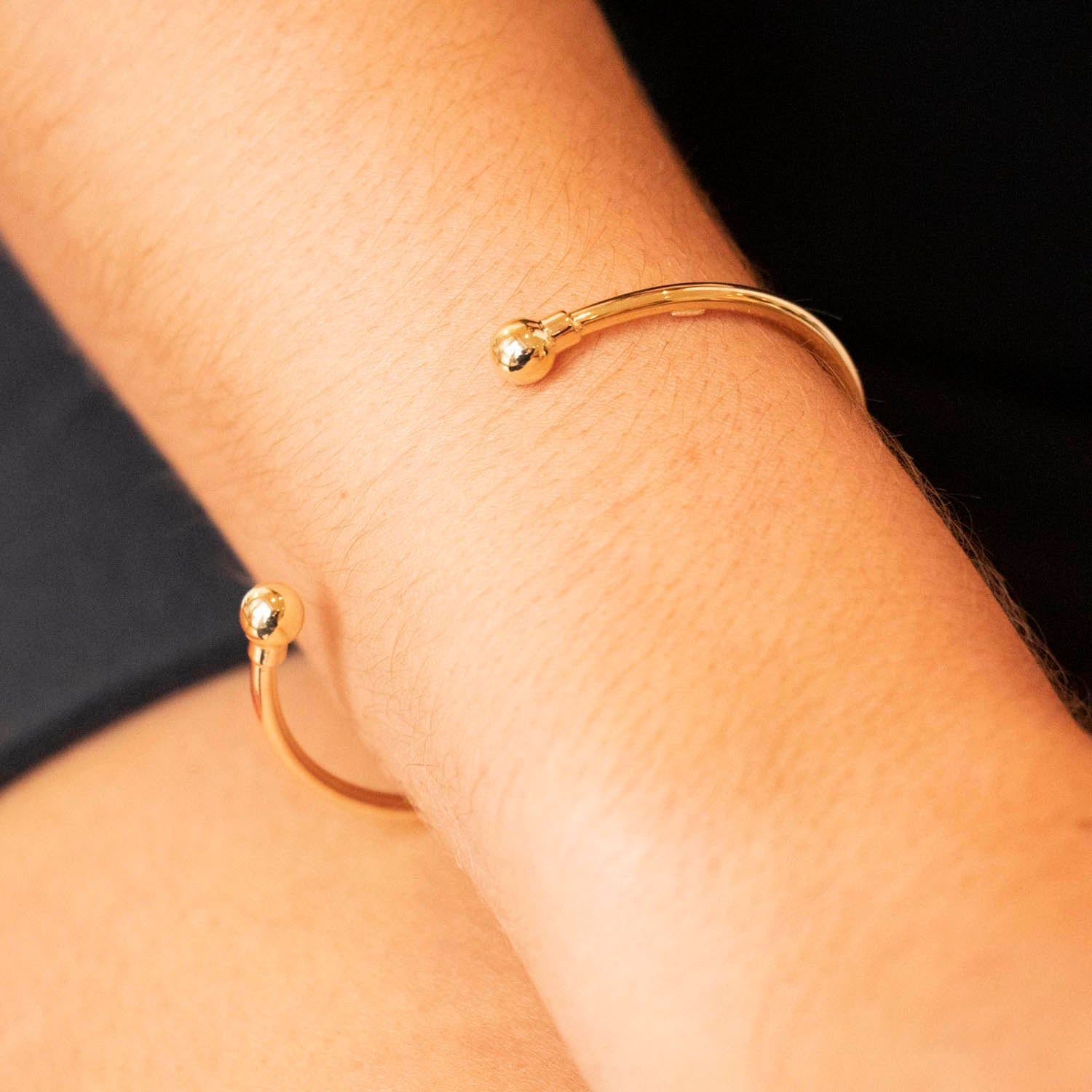 Marielle Solid Gold Torque Bangle - Caesar Loves Ava
